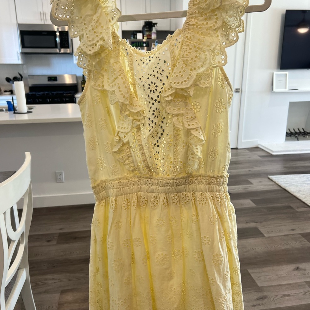 Loveshack fancy mini yellow dress